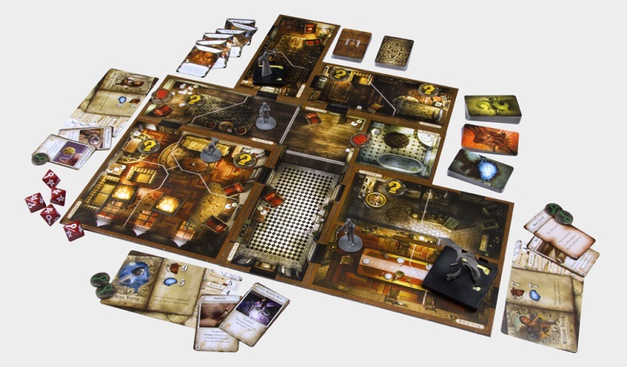 Best Halloween Horror Board Games mansions of madness layout overview