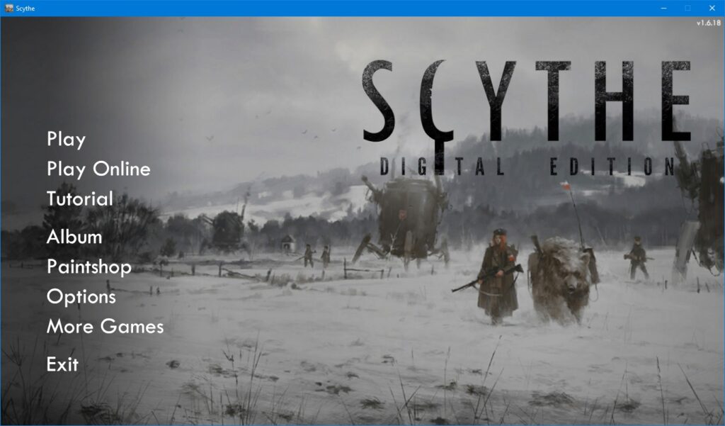 Scythe on PC: Steam Edition Review main menu