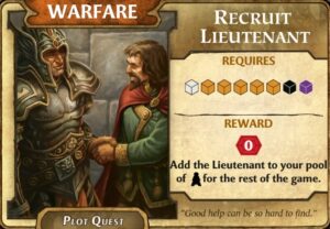 Lords of Waterdeep - Dungeons and Dragons Board Game recruit lieutenant quest card