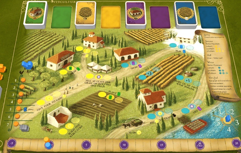 Best Farming Board Games main board of viticulture