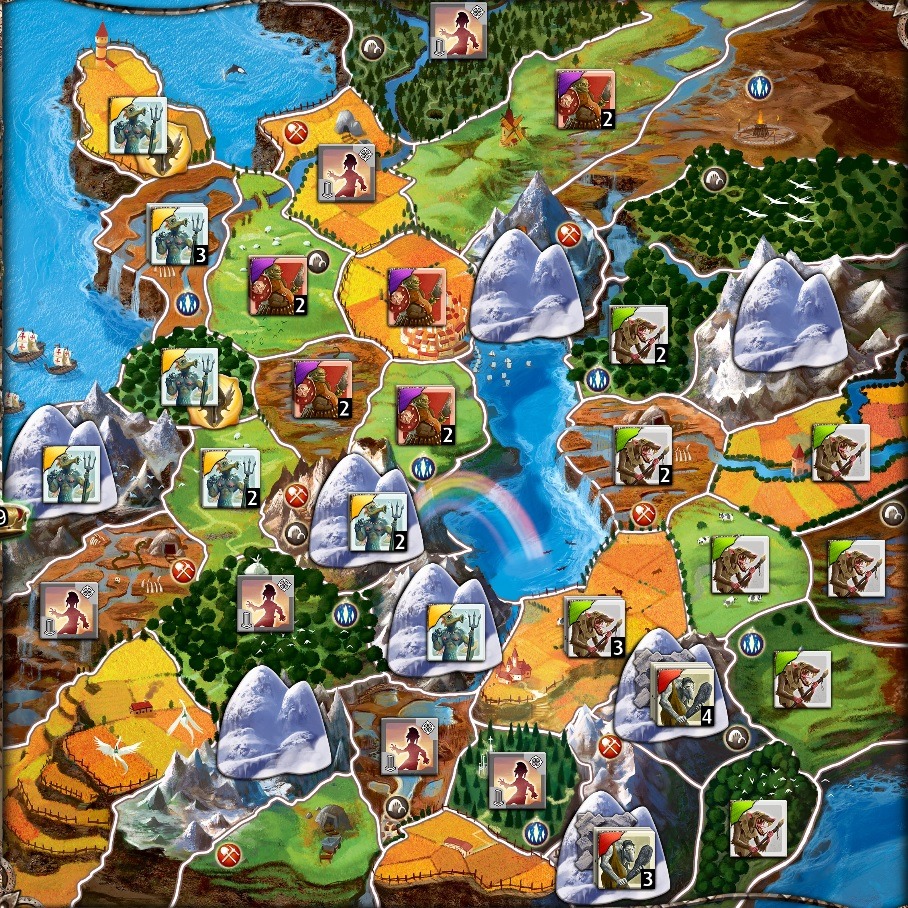 Small World Board Game Review four player map