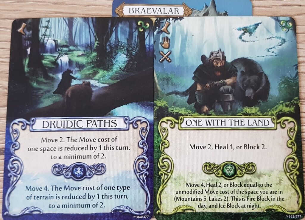 Mage Knight Heroes braevalar action cards