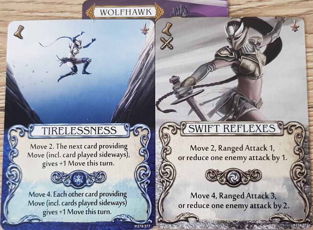 Mage Knight Heroes wolfhawk action cards