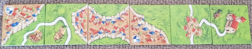 Carcassonne vs Kingdomino Carcassonne tiles