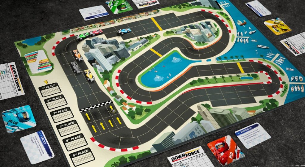 Best Auto Racing Board Games downforce layout overview