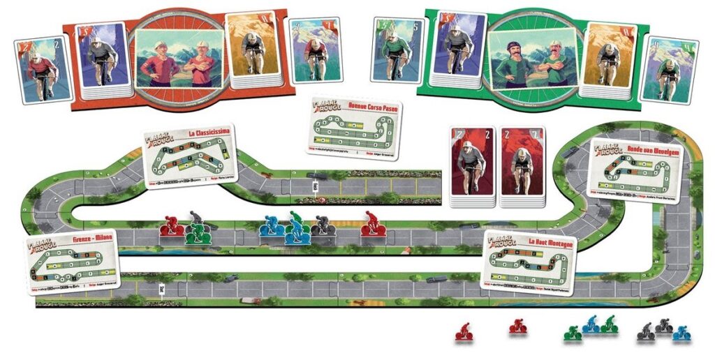 Best Auto Racing Board Games flamme rouge layout overview