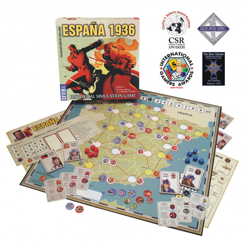 Best Civil War Board Games espana 1936 promo map