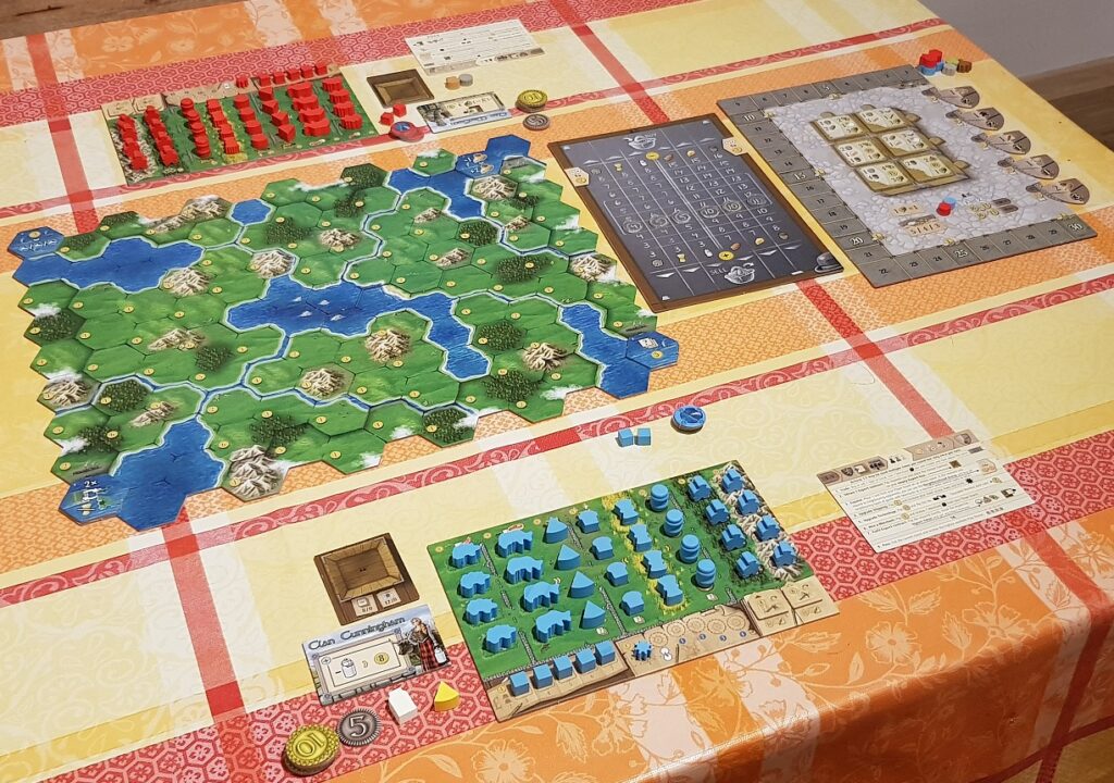 Clans of Caledonia Review Set Up