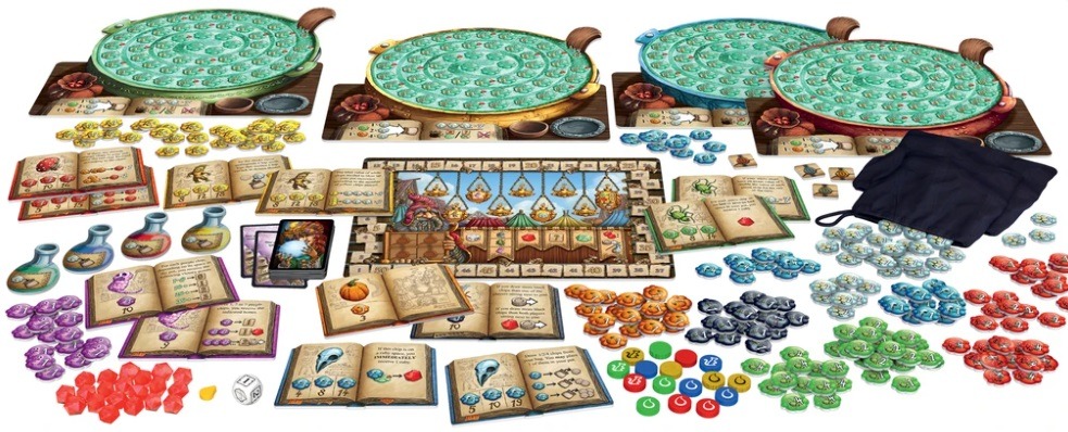 Top 10 Christmas Board Games The Quacks of Quedlinburg Components