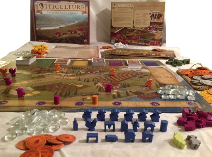 Best Solo Board Games Viticulture Components