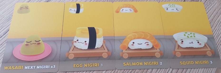 sushi go review wasabi egg nigiri salmon nigiri squid nigiri