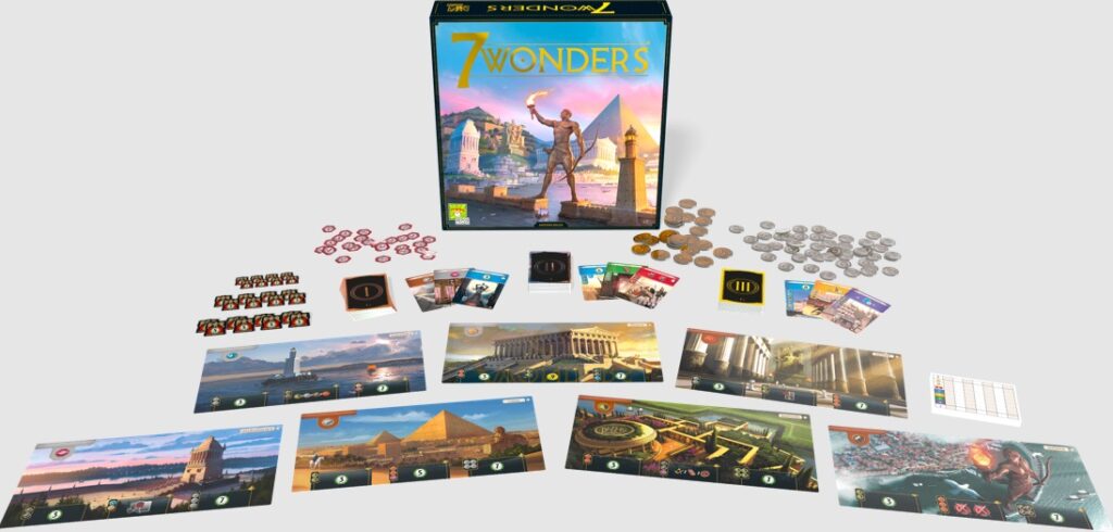 Most Popular Board Games 7 Wonders Components