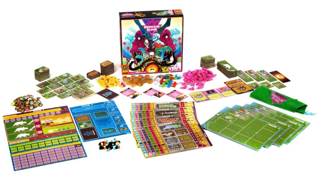 best dinosaur board games dinosaur island components