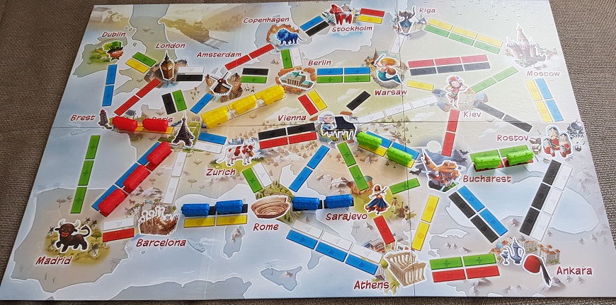 Ticket to Ride First Journey Europe Review map