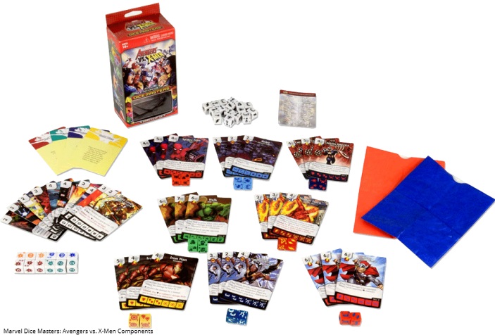 best marvel board games marvel dice masters components