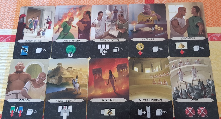 7 Wonders Duel Agora Expansion Review Conspiracy Cards