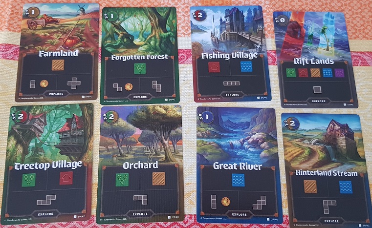 Cartographers Board Game Review Cards and Shapes